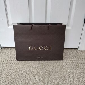Gucci Authentic Shopping Bag Brown Embossed 12"X15"